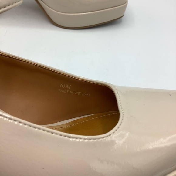 Lisa Vicky Elegant Cream Mary Jane Block Heels - Picture 4 of 7